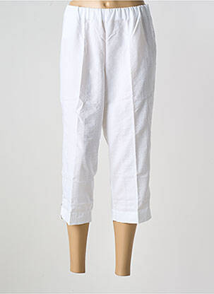 Pantacourt coupe droite taille normale blanc KJBRAND femme