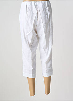 Pantacourt coupe droite taille normale blanc KJBRAND femme