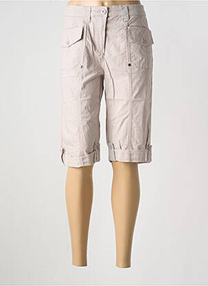 Bermuda coupe droite taille normale gris SHEEGO femme