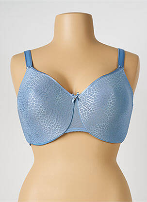 Soutien-gorge broderie haut soutien-gorge emboitant bleu CHANTELLE femme