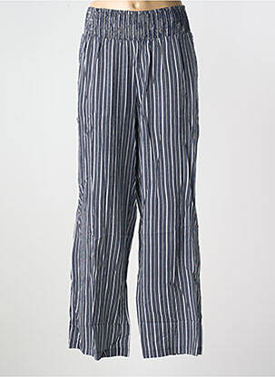 Pantalon large tissage popeline taille normale bleu SHEEGO femme