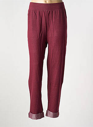 Pantalon droit taille élastique rouge SHEEGO femme