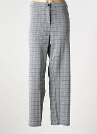 Pantalon droit fermeture zippée sous rabat boutonné noir SHEEGO femme