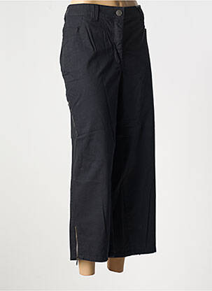 Pantalon 7/8 fermeture zippée sous rabat boutonné noir SHEEGO femme