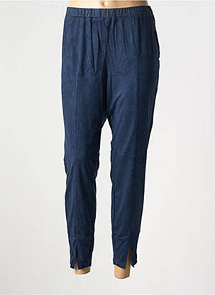 Pantalon 7/8 taille élastique bleu SHEEGO femme