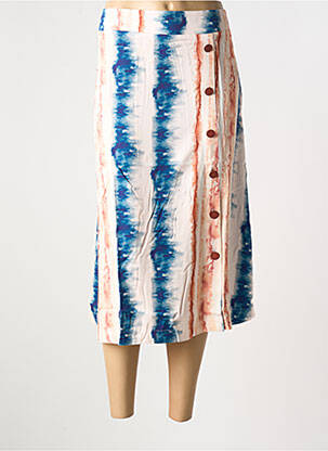 Jupe longue imprimé fantaisie bleu SHEEGO femme