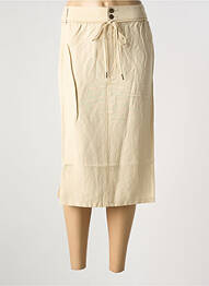 Jupe mi-longue coupe droite beige SHEEGO femme