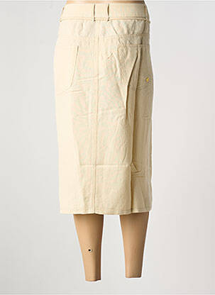 Jupe mi-longue coupe droite beige SHEEGO femme