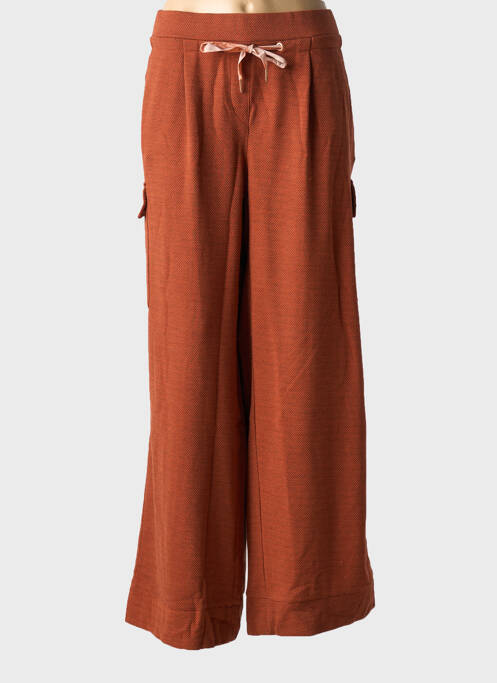 Pantalon flare taille élastique orange SHEEGO femme