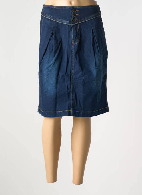 Jupe mi-longue bleu SHEEGO pour femme