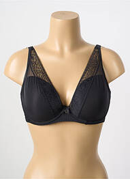 Soutien-gorge effet matière satinée haut soutien-gorge moulé noir CHANTELLE femme