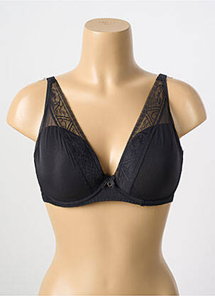 Soutien-gorge effet matière satinée haut soutien-gorge moulé noir CHANTELLE femme