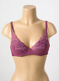 Soutien-gorge tissage dentelle haut soutien-gorge moulé violet CHANTELLE femme