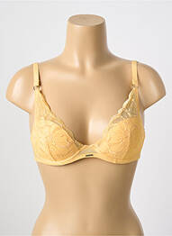 Soutien-gorge effet matière satinée haut soutien-gorge moulé jaune CHANTELLE femme
