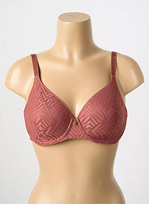 Soutien-gorge effet matière satinée haut soutien-gorge moulé marron CHANTELLE femme