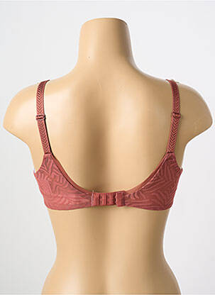 Soutien-gorge effet matière satinée haut soutien-gorge moulé marron CHANTELLE femme