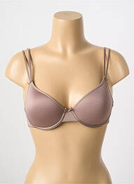 Soutien-gorge effet matière satinée haut soutien-gorge moulé marron CHANTELLE femme