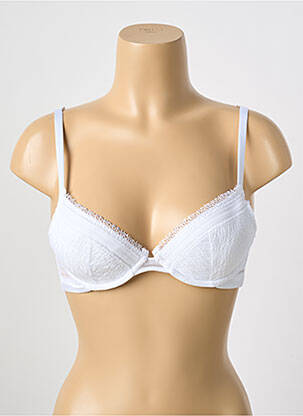 Soutien-gorge effet matière satinée haut soutien-gorge avec mousse de rembourrage amovible blanc SIMONE PERELE femme