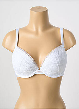 Soutien-gorge effet matière satinée haut soutien-gorge avec mousse de rembourrage amovible blanc SIMONE PERELE femme