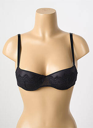 Soutien-gorge effet matière satinée haut soutien-gorge push-up noir PASSIONATA femme