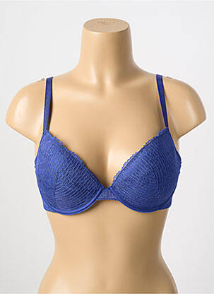 Soutien-gorge effet matière satinée haut soutien-gorge push-up bleu PASSIONATA femme