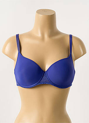 Soutien-gorge effet matière satinée haut soutien-gorge moulé bleu PASSIONATA femme