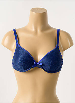 Soutien-gorge effet matière satinée haut soutien-gorge moulé bleu PASSIONATA femme