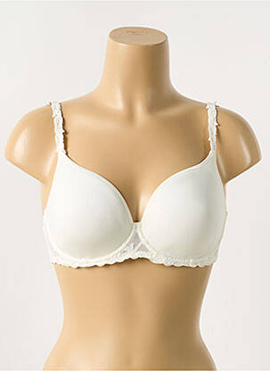 Soutien-gorge effet matière satinée haut soutien-gorge moulé beige SIMONE PERELE femme