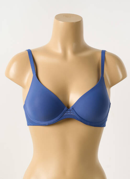 Soutien-gorge effet matière satinée haut soutien-gorge moulé bleu PASSIONATA femme