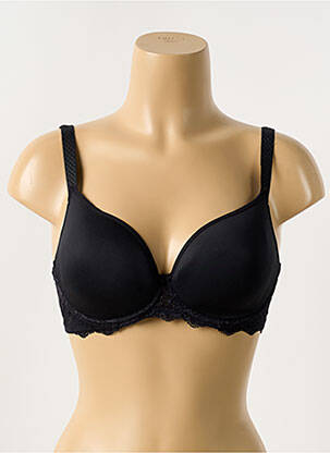 Soutien-gorge effet matière satinée haut soutien-gorge moulé noir SIMONE PERELE femme
