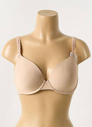 Soutien-gorge effet matière satinée haut soutien-gorge moulé chair SIMONE PERELE femme