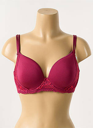 Soutien-gorge effet matière satinée haut soutien-gorge moulé rouge SIMONE PERELE femme