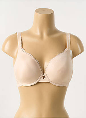 Soutien-gorge effet matière satinée haut soutien-gorge moulé chair SIMONE PERELE femme
