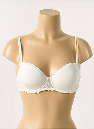 Soutien-gorge tissage dentelle haut soutien-gorge moulé blanc SIMONE PERELE femme