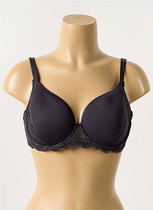 Soutien-gorge effet matière satinée haut soutien-gorge moulé gris SIMONE PERELE femme