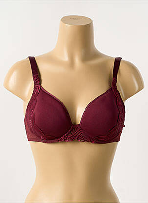 Soutien-gorge broderie haut soutien-gorge moulé rouge SIMONE PERELE femme