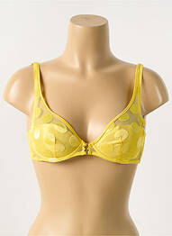 Soutien-gorge effet matière satinée haut soutien-gorge moulé jaune IMPLICITE femme