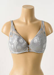 Soutien-gorge effet matière satinée haut soutien-gorge moulé gris IMPLICITE femme