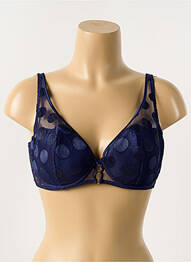 Soutien-gorge effet matière satinée haut soutien-gorge moulé bleu IMPLICITE femme