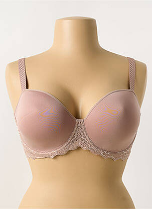Soutien-gorge effet matière satinée haut soutien-gorge moulé chair SIMONE PERELE femme