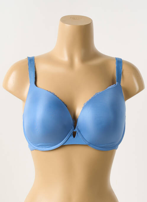 Soutien-gorge effet matière satinée haut soutien-gorge moulé bleu SIMONE PERELE femme