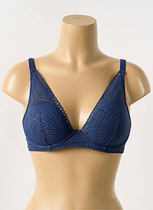 Soutien-gorge effet matière satinée haut soutien-gorge moulé bleu PASSIONATA femme