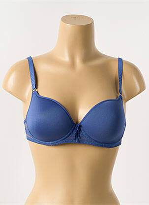 Soutien-gorge effet matière satinée haut soutien-gorge moulé bleu PASSIONATA femme