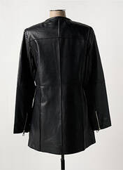 Veste en cuir noir PAUL AJAMIAN pour femme seconde vue