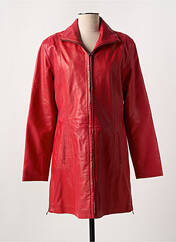 Veste en cuir rouge PAUL AJAMIAN pour femme seconde vue