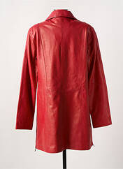 Veste en cuir rouge PAUL AJAMIAN pour femme seconde vue
