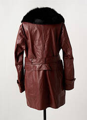 Veste en cuir rouge PAUL AJAMIAN pour femme seconde vue