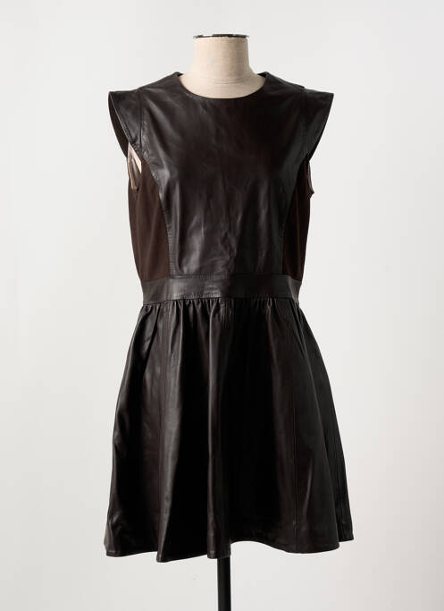 Robe mi-longue marron PAUL AJAMIAN pour femme