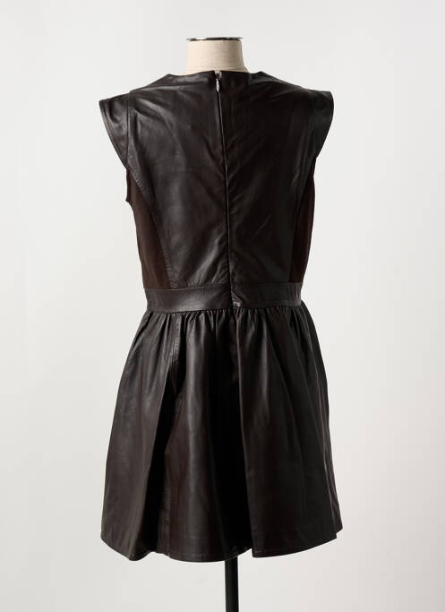 Robe mi-longue marron PAUL AJAMIAN pour femme