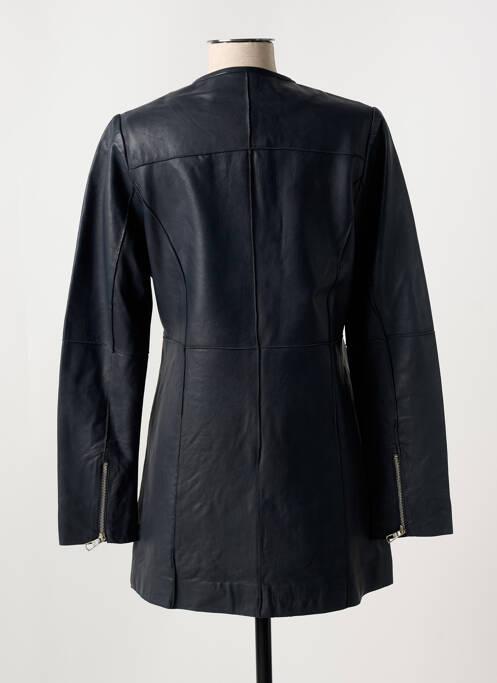 Veste en cuir bleu PAUL AJAMIAN pour femme